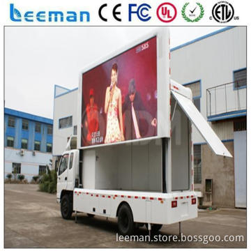 double side full color led display sign power bank Leeman P10 mobile led advertising vehicle